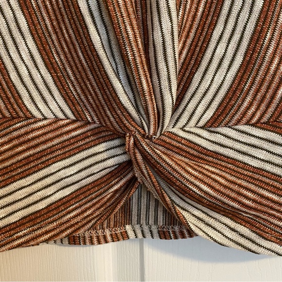 NWT Anthropologie W5 Multi-colored Striped Sleeveless Tie Front Knit Tank Top - Picture 2 of 8